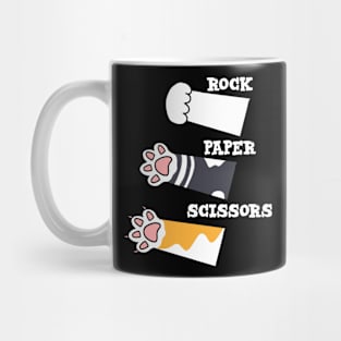 rock paper scissors game - cats paws - cat lover Mug